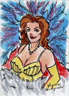 2022 5finity Vegas Showgirls Sketch Card Barush Merling V1