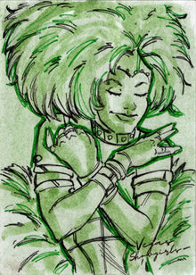 2022 5finity Vegas Showgirls Sketch Card Barush Merling V2
