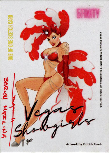 2022 5finity Vegas Showgirls Sketch Card Barush Merling V1