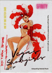 2022 5finity Vegas Showgirls Sketch Card Barush Merling V2