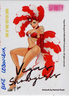2022 5finity Vegas Showgirls Sketch Card Elfie Lebouleux