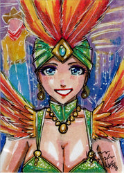 2022 5finity Vegas Showgirls Sketch Card Ernesto Warting