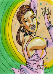 2022 5finity Vegas Showgirls Sketch Card Jaime Lopez V1