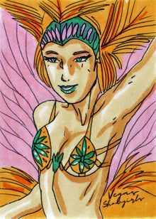 2022 5finity Vegas Showgirls Sketch Card Jaime Lopez V2