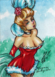 2022 5finity Vegas Showgirls Sketch Card Jose Carlos Sanchez V2