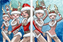 2022 5finity Vegas Showgirls Two Panel Sketch Card Juan Mendez V2