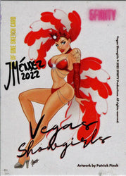 2022 5finity Vegas Showgirls Two Panel Sketch Card Juan Mendez V2