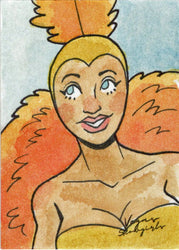 2022 5finity Vegas Showgirls Sketch Card Kate Carleton V1