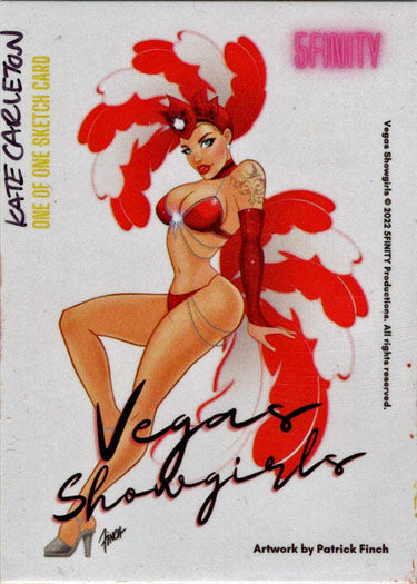 2022 5finity Vegas Showgirls Sketch Card Kate Carleton V1