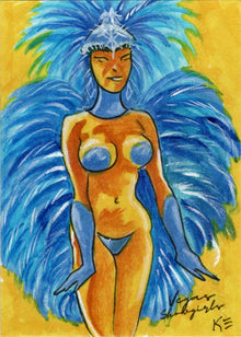 2022 5finity Vegas Showgirls Sketch Card Kelly Everaert