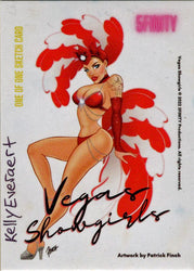 2022 5finity Vegas Showgirls Sketch Card Kelly Everaert