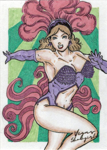 2022 5finity Vegas Showgirls Sketch Card Limuel Pinzon