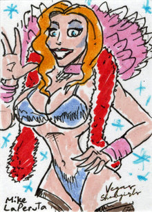 2022 5finity Vegas Showgirls Sketch Card Mike LaPeruta V2