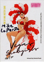 2022 5finity Vegas Showgirls Sketch Card Mike LaPeruta V1