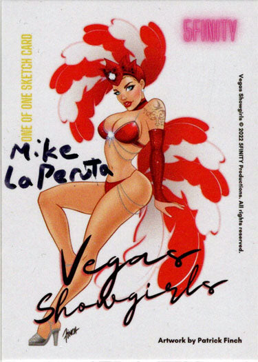 2022 5finity Vegas Showgirls Sketch Card Mike LaPeruta V2