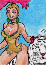 2022 5finity Vegas Showgirls Sketch Card Sammo Filipo V2