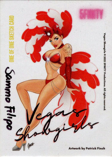 2022 5finity Vegas Showgirls Sketch Card Sammo Filipo V1