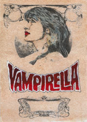 Vampirella 2012 VH-3 Hand Colored Art Card by Tanya Vabalas