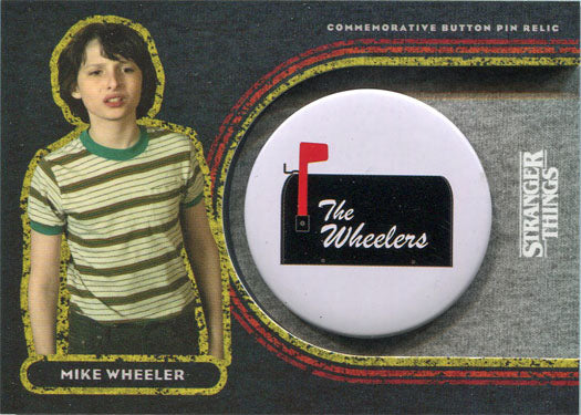Stranger Things Upside Down Button Pin Relic Card VP-MW Mike Wheeler
