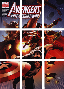 Avengers Kree-Skrull War Cover Art Variant Complete 9 Card Chase Set