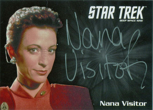 Star Trek DS9 Heroes & Villains Silver Autograph Card Nana Visitor as Kira Nerys