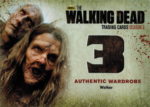 Walking Dead Season Three Part Two W12 Walker Costume Wardrobe Card