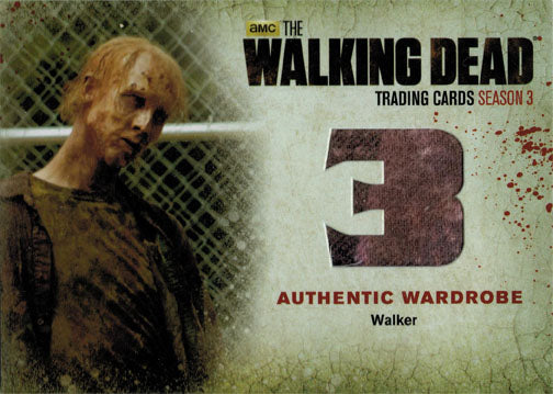 Walking Dead Season Three Part Two W2 Walker Costume Wardrobe Card