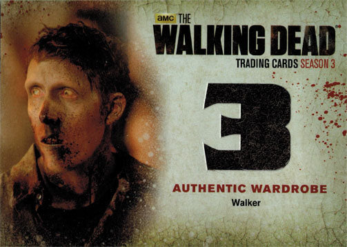Walking Dead Season Three Part Two W4 Walker Costume Wardrobe Card
