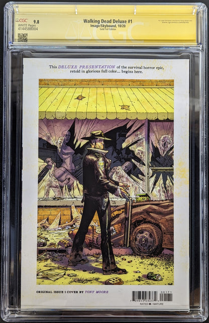 WALKING DEAD DLX #1 Gold Foil Graded CGC 9.8 Signed by David Finch