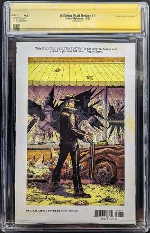 WALKING DEAD DLX #1 Gold Foil Graded CGC 9.8 Signed by David Finch