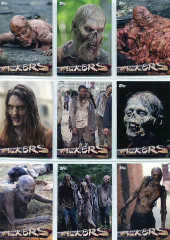 Walking Dead Season 5 Walkers Complete 10 Chase Card Set W-1 to W-10