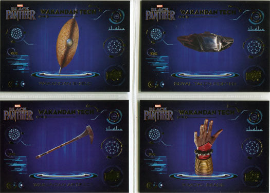 Marvel Black Panther Wakandan Tech Complete 4 Card Chase Set WT1 - WT4