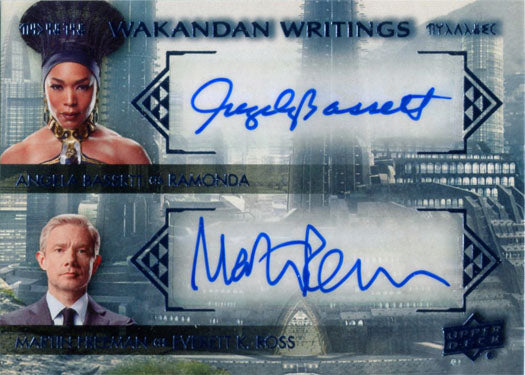 Marvel Black Panther Autograph Card WWD-RR Angela Bassett & Martin Freeman Graded CGC 10 Gem Mint
