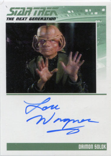 Star Trek TNG Portfolio Prints S1 Autograph Card Lou Wagner as Diamon Solok