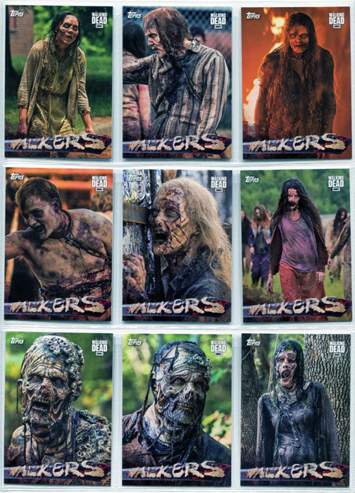 Walking Dead Season 7 Walkers Complete 10 Card Chase Set W-1 to W-10