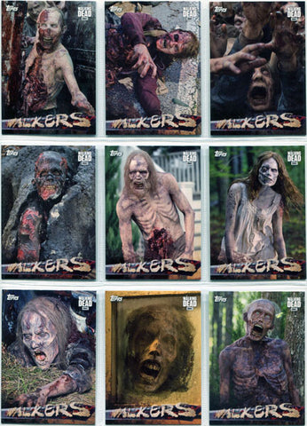 Walking Dead Season 6 Walkers Complete 10 Card Chase Set