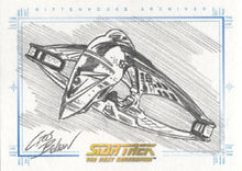 Quotable Star Trek: The Next Generation Cris Bolson Romulan Warbird Sketch Card