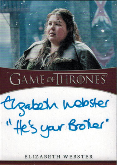 Rittenhouse 2020 Game of Thrones Season 8 Autograph Card Elizabeth Webster