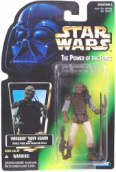 Star Wars POTF Weequay Skiff Guard Action Figure Green Card