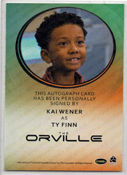 Orville Archives Autograph Card Kai Wener as Ty Finn (Bordered)