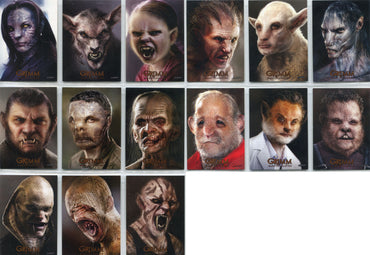 Grimm Season 2 Illustrated Wesen Complete 15 Linen Chase Card Set