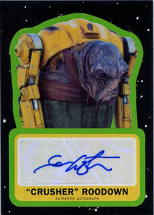 Star Wars Journey to Last Jedi Autograph Card A-IW Green Ian Whyte as Roodown
