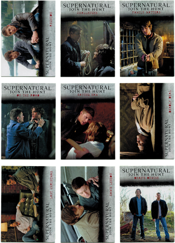 Supernatural Seasons One to Three Winchester Brothers 9 Card Chase Set
