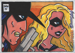 Moonstone Domino Lady & The Spider Sketch Card by Dave Windett v3