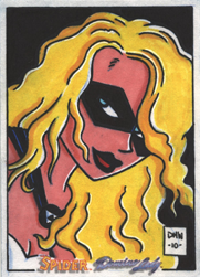 Moonstone Domino Lady & The Spider Sketch Card by Dave Windett v5