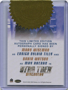 Star Trek Discovery Season 2 Dual Autograph Card Mary Wiseman Bahia Watson
