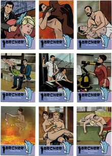 Archer Seasons 1 to 4 Inappropriate Workplace Moments Complete 9 Card Chase Set