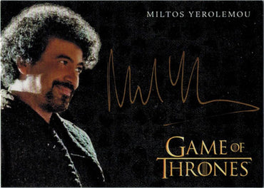 Rittenhouse 2020 Game of Thrones Season 8 Autograph Card Gold Miltos Yerolemou