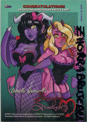 Succubus Sweethearts 5finity 2020 Sketch Card by Zhorra Brujerra