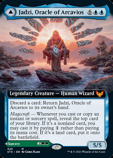 Jadzi, Oracle of Arcavios // Journey to the Oracle (Extended Art) [Strixhaven: School of Mages]